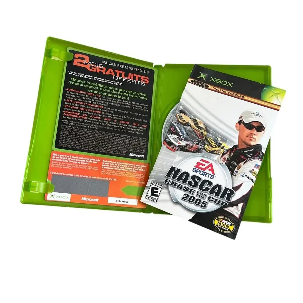 Nascar 2005: Chase for the Cup Complete in Box w/ Manual and Insert Xbox, 2004